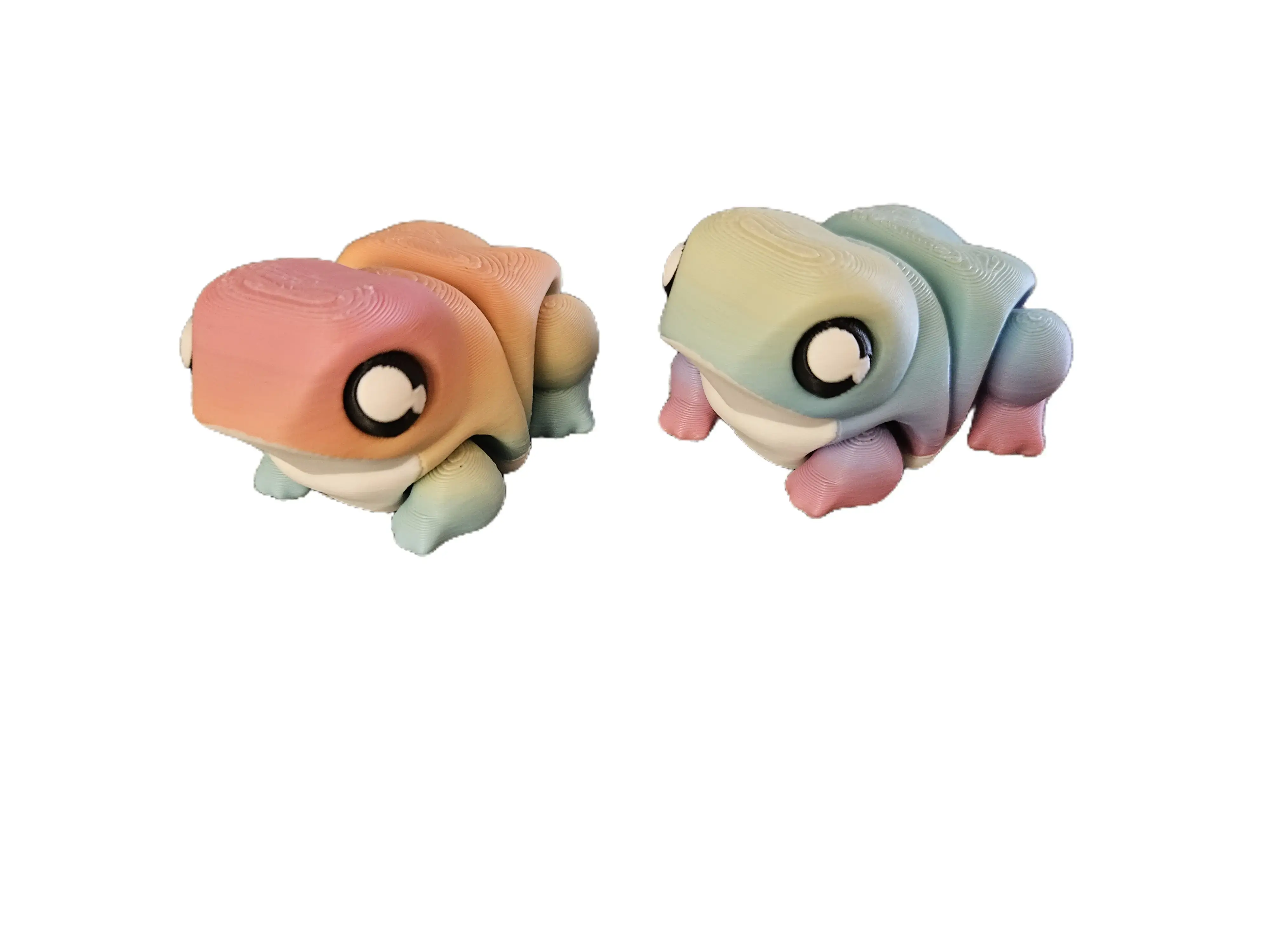 3D Printed Articulating Rainbow Chonky Frog (Bull Frog) Figurine Great Gift and Desk Figure Toyset Decor