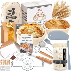 Sourdough Starter Kit, Sourdough Bread Baking Supplies, Bread Proofing Basket, Sourdough Kit for Home and, Sourdough Bread Basket, Sour Dough Kit, Bread Kit