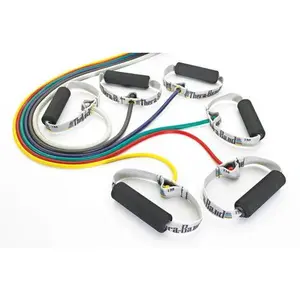 Theraband Resistive Exercise Tubing W/softgrips Blue 48