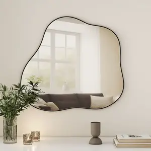 Asymmetrical Cloud-Shaped Accent Wall Mirror Decor Border