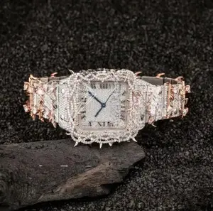 Thorn Crown Moissanite Watch with Moissanite Stone Centerpiece Classic Design Ideal for Special Events Elegance in Every Detail