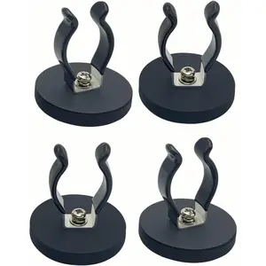 Flashlight Holder - Quick Release  Hooks Anti-Slip  Mount for Laundry Garage Shed Kitchen Basement Outdoor Tools Storage (Black-4 Pack)