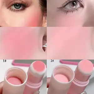 2pcs set Waterproof Matte Blush Stick with Soft Mist Effect - Long-Lasting Natural Finish, Medium Coverage, Powder-Based Formula in Pink & Red Tones for Everyday & Special Occasions, Daily Makeup Essential, Cute Packaging