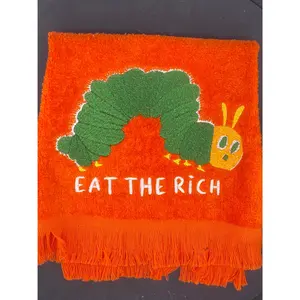 EAT THE RICH Embroidered Protest Towel