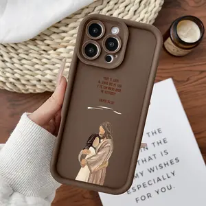 Designed for iPhone11/12/13/14/15/16/17/promax/x/xs/xr/xsmax CasePsalm 9418 Jesus Embrace Art Soft Durable TPU Protective Cover CASE