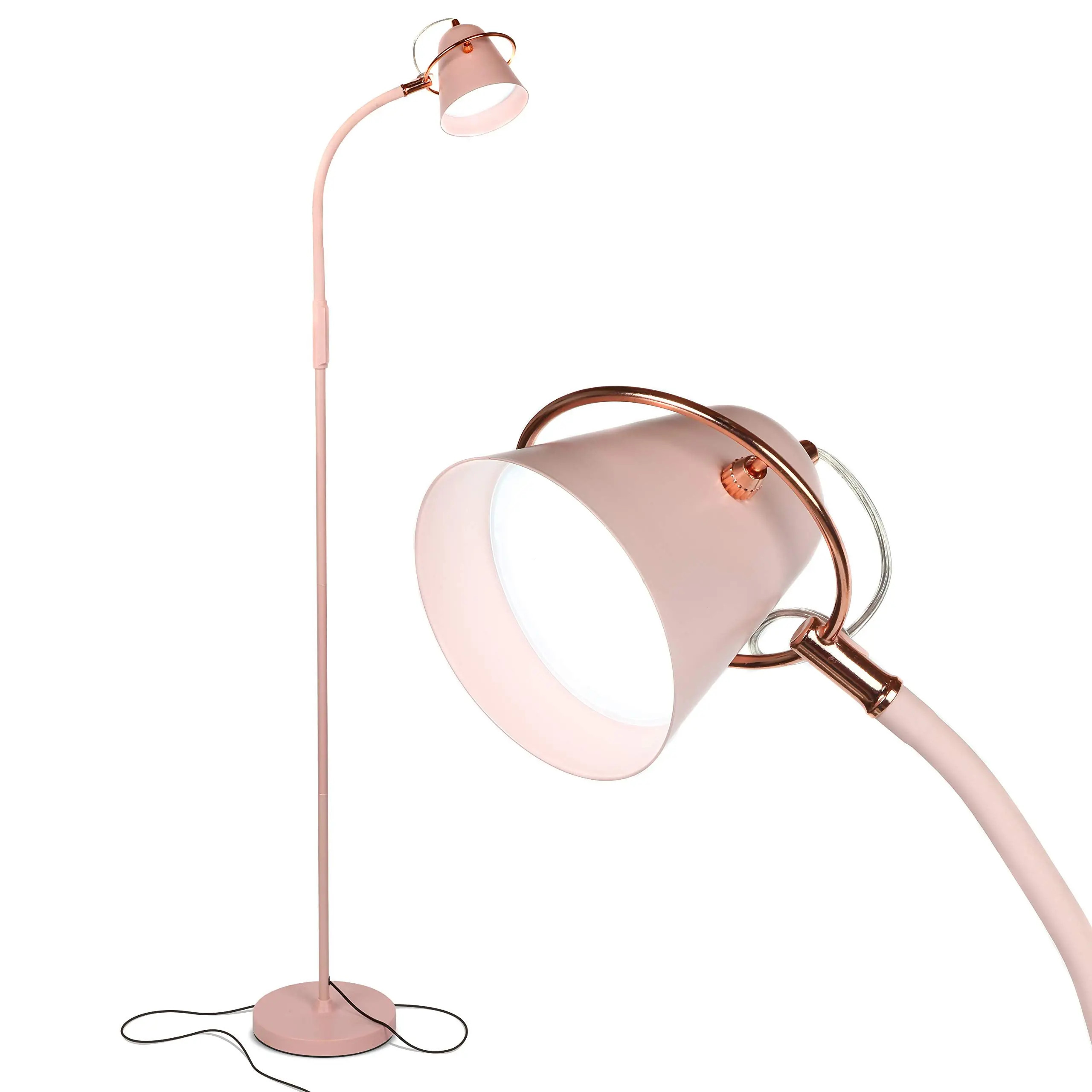 Brightech Zoey - LED Reading, Craft & Task Floor Lamp - Dimmable & Light Color Adjustable with Touch Switch- Standing Bright Light with Memory Function - for Living Room Or Office Tasks