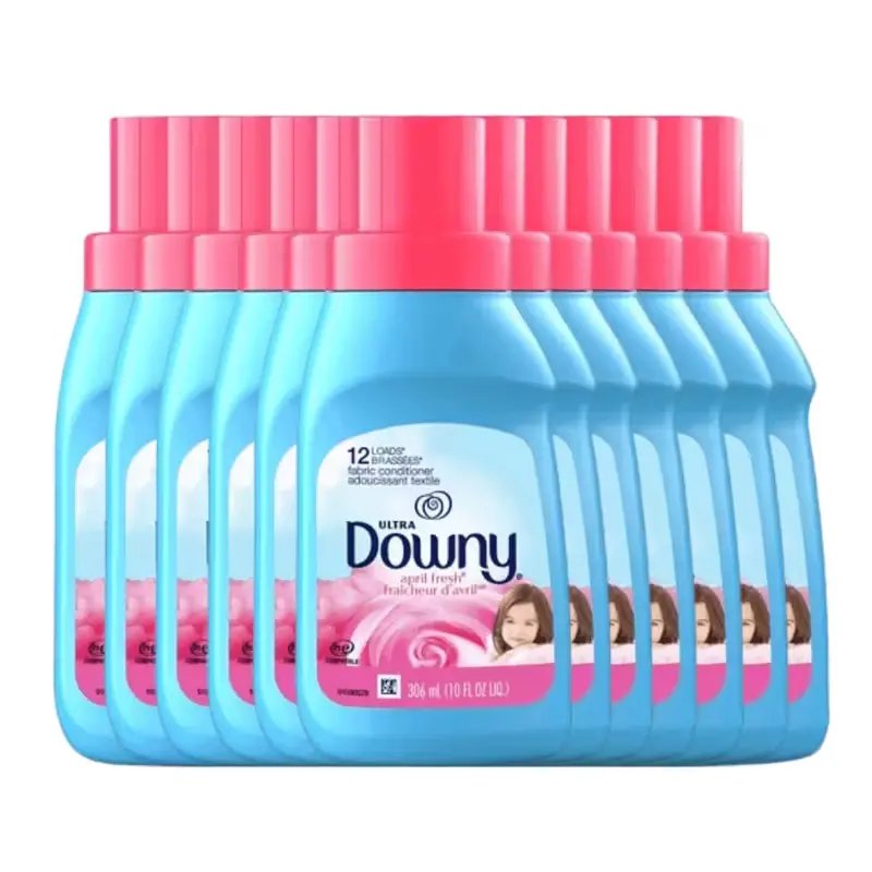 Downy April Fresh Scented Laundry Fabric Softener, 10 oz. Bottle 12-Pack - Long-Lasting Scent, Guaranteed Softness, Household Essential (Excludes Toilet Bowl Cleaners)