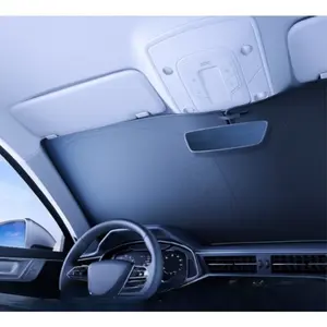 Fit Car Sunshade Front Windshield Privacy Heat Insulation Canopy - Roll-Up Design with Secure Clips, UV Protection & Sun Blocking for All Vehicles, Easy Storage Design