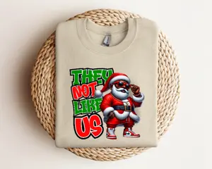 Black Christmas Santa Merry Christmas DTF Transfers