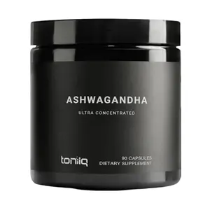 Toniiq Ashwagandha Capsules Ultra High Strength - 26,000mg 20x Concentrated Extract - 10% Withanolides - Wild Harvested in India - Highly Concentrated and Bioavailable Supplement - 90 Veggie Capsules