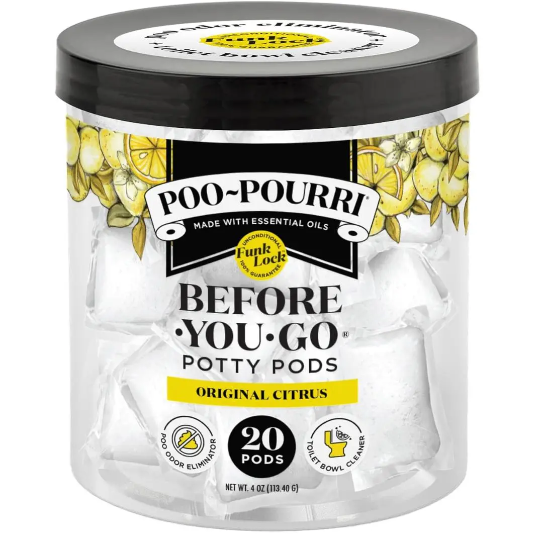 Before-You-Go Potty Pods, Original Citrus, 20 Count Toilet Pod - Lemon, Bergamot and Lemongrass