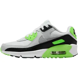 Youth Nike Air Max 90 LTR White/Lt Smoke Grey (CD6864 130) (GS)