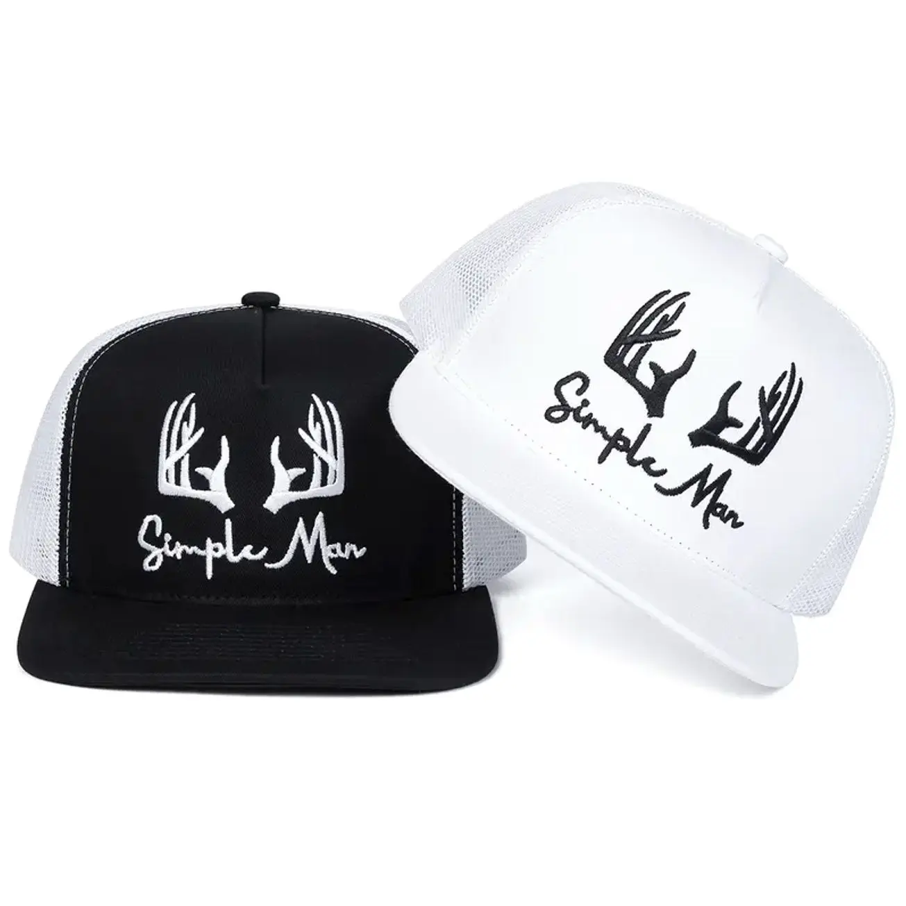 Adjustable Mesh Back Hat Flat Brim Unisex Lightweight Casual Cap Everyday Headwear