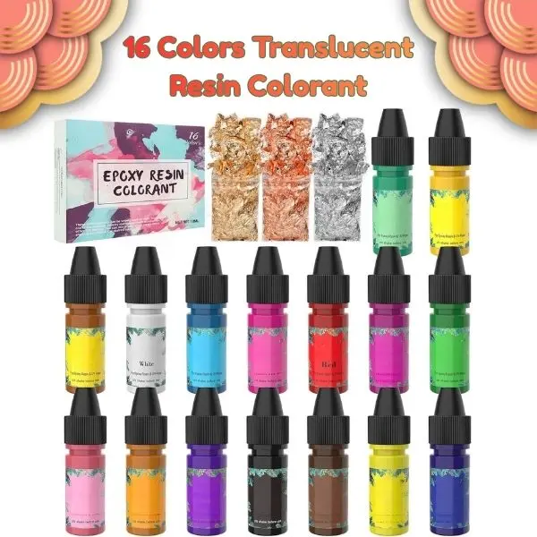Epoxy Resin Pigment Set – Translucent Resin Dyes, Highly Concentrated Colorants for DIY Crafts, Jewelry Making & AB Resin Coloring (10ml Each