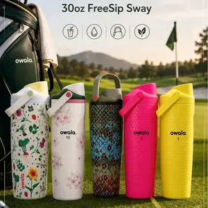 New Collection Owala ColorDrop 30oz Freesip Sway Tumbler, 24-hour insulation, suitable for daily use, gift for her