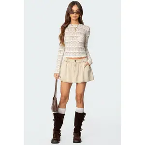 Peyton Flared Denim Mini Skirt