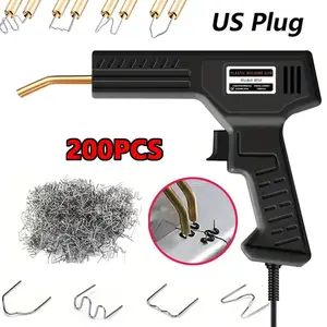 Plastic Welder Kit with 200 Rivets, Easy Repair for Car Bumper Cracks, DIY Home Use, Us Plug, Ideal for Boats and Plastic Toys