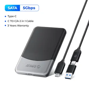 ORICO 2TB External SSD with 2 in 1 USB C Cable, Portable Solid State Drive USB 3.2 Gen 1 Up to 460MB/s, Dust and Drop Resistance, Reliable Storage for USB-C Smartphone, PC, Tablet, Labtop - M25PRO