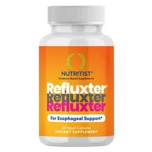 Nutritist Refluxter Acid Reflux Relief – Sodium Alginate Supplement for Heartburn, GERD, LPR Silent Reflux – No Preservatives, USA – Pregnancy-Safe, Natural, Vegan, Caspules, 1470 mg per Serving