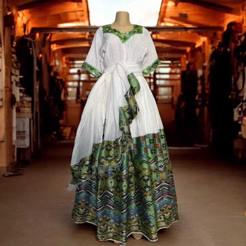 Ethiopia and Eritrean traditional dress እጅ ጥልፉ