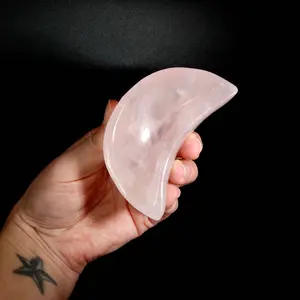 3.5in Rose Quartz Crystal Moon Bowl