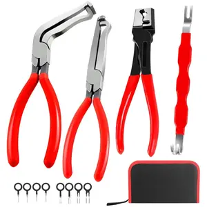 4 pack Electrical Disconnect Pliers for Cars Terminal Pin Removal Tool Kit Fuel Line Petrol Clip for Mass Air Flow Sensors, Fuel Injectors