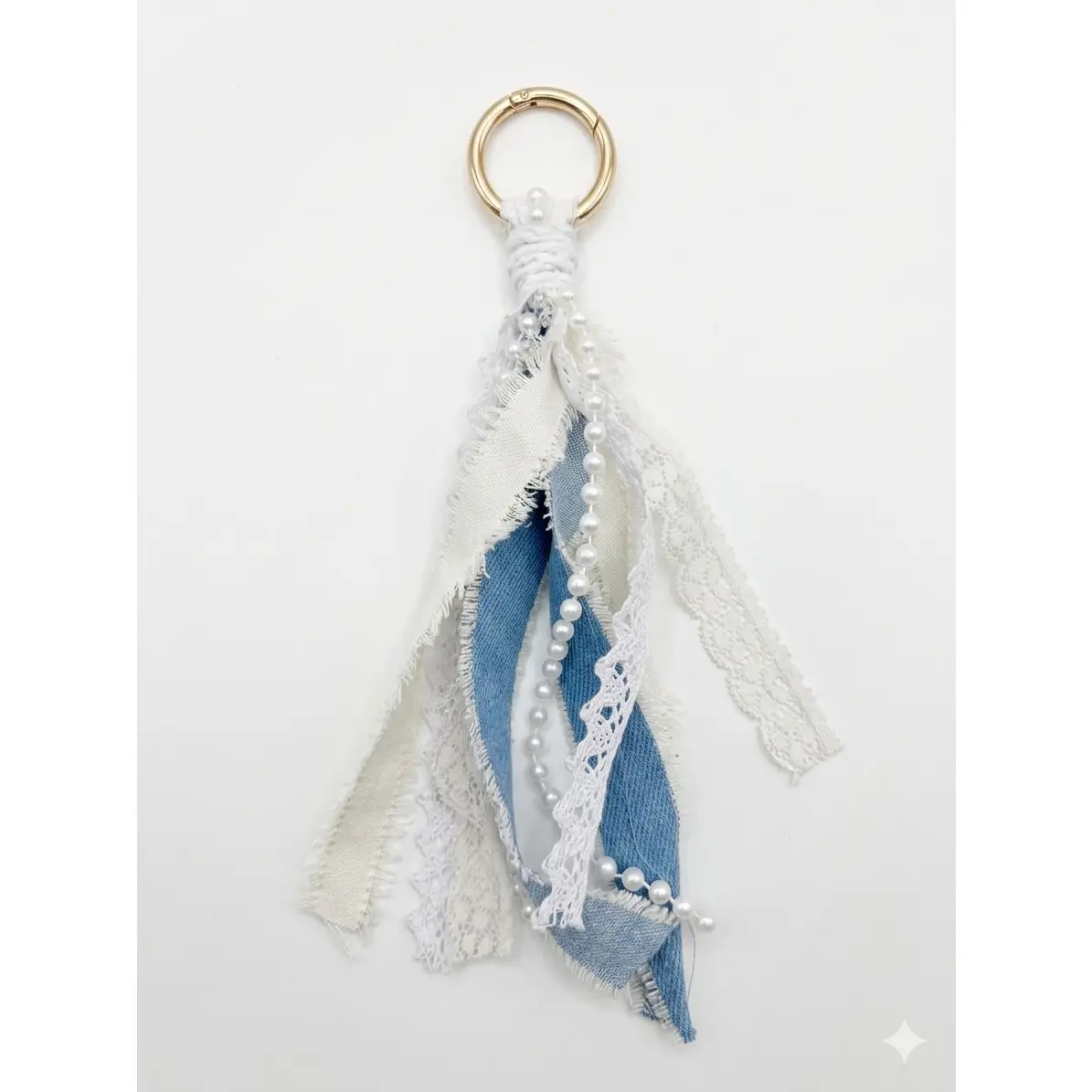 Boot Tassel Set - Denim & Pearl