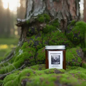 Ponder Pine Scented Candle, 1 Count 200g Long Lasting Fragrance Candle, Home Decor for Living Room Bedroom, Graduation Gift, Freshener