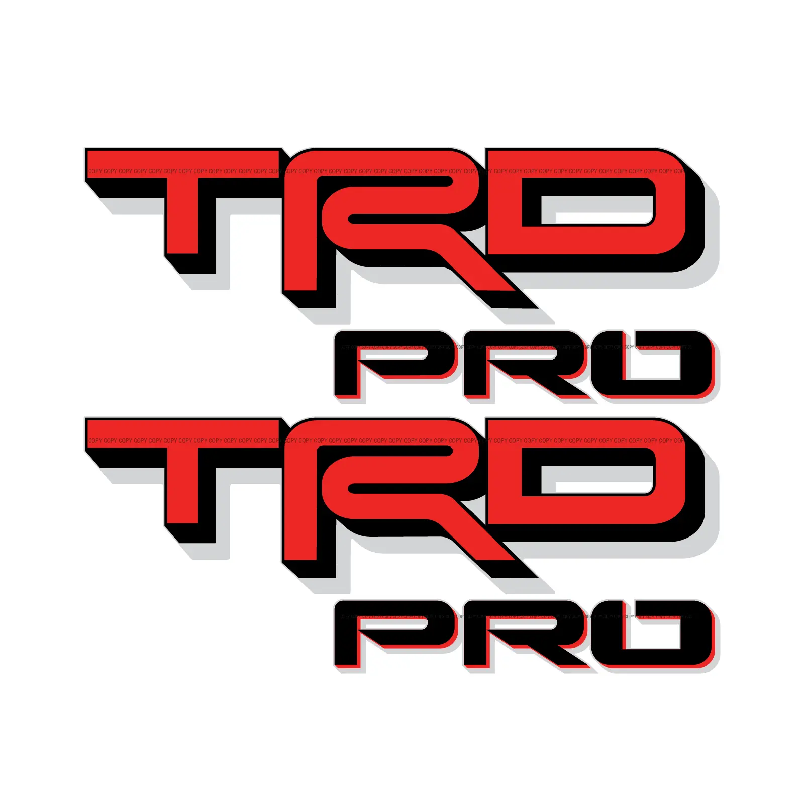 TRD Pro Decals for New Toyota Tacoma Replacement Stickers / Red