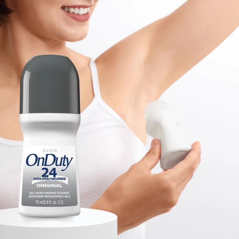 Avon On Duty Original 24H Roll-On Antiperspirant Deodorant 2.6 fl oz - Pack of 6 Long-Lasting Odor Protection