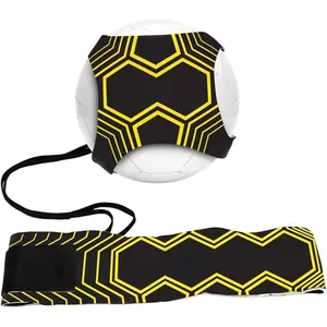 Football Kick Trainer Soccer Training Aids Hands Free Throw Sole Practice Equipment with Adjustable Belt Elastic Rope Fits Ball 3, 4,and 5