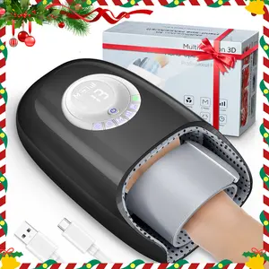 Hand Massager with Heat and Compression, 6 Levels Pressure Point Therapy, 3D Machine for Arthritis and Carpal Tunnel Syndrome Relief, Wrist and Palm Kneading with Blowing Mode, Gifts for Women