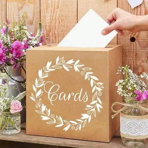 Leather Paper Card Box Set, Includes 10 Cards & Envelopes, Ideal for Wedding Gifts, Anniversary Celebrations, Birthday Decor, Graduation Centerpiece, Greeting Card