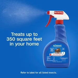 Adams Flea & Tick Home Spray 24oz Flea Egg Larvae Control Bed Bug Tick Ant Roach Spider Mosquito Indoor Pest Control