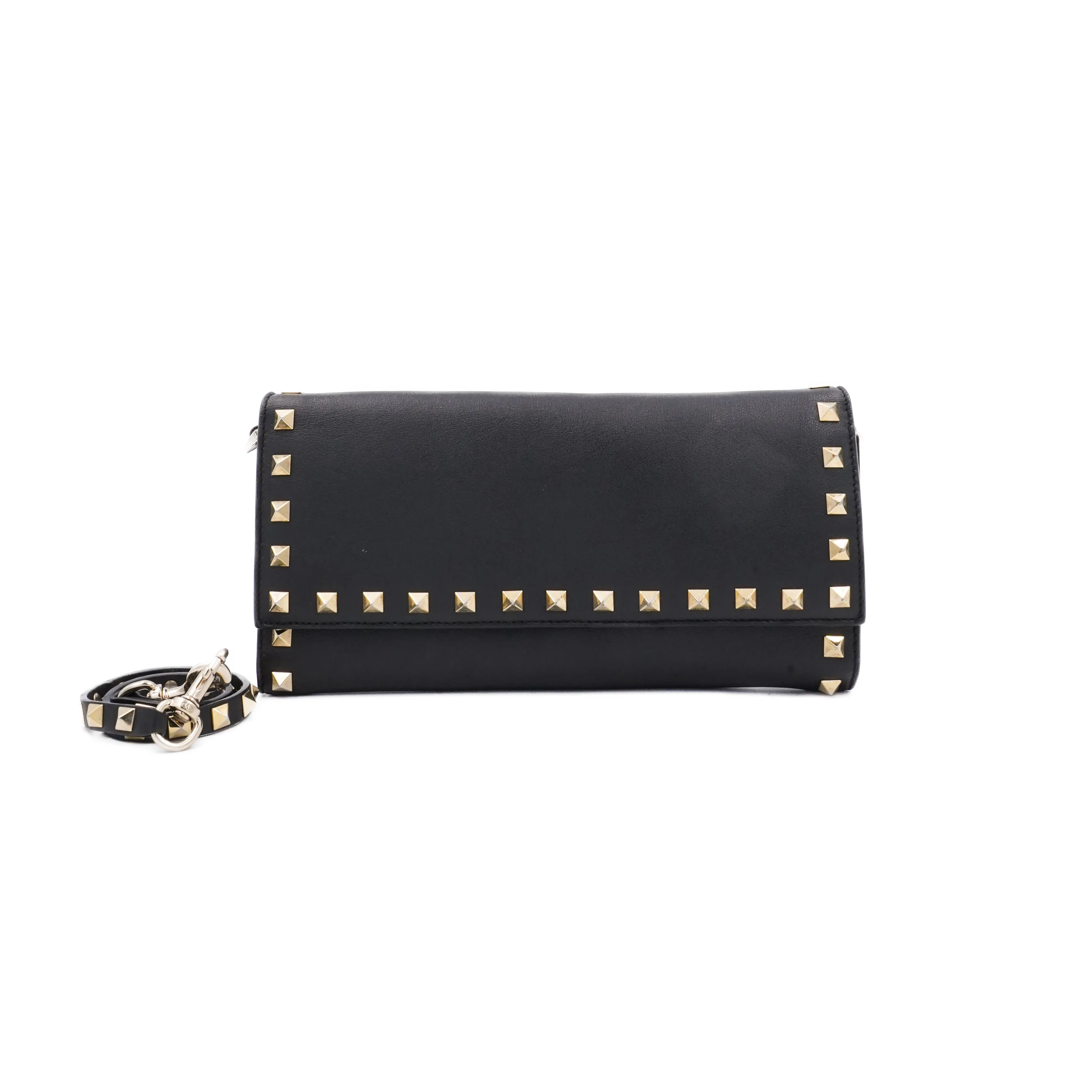 Pre-owned Valentino Leather Mini Bags Hobo Mettal Studded JM SK074