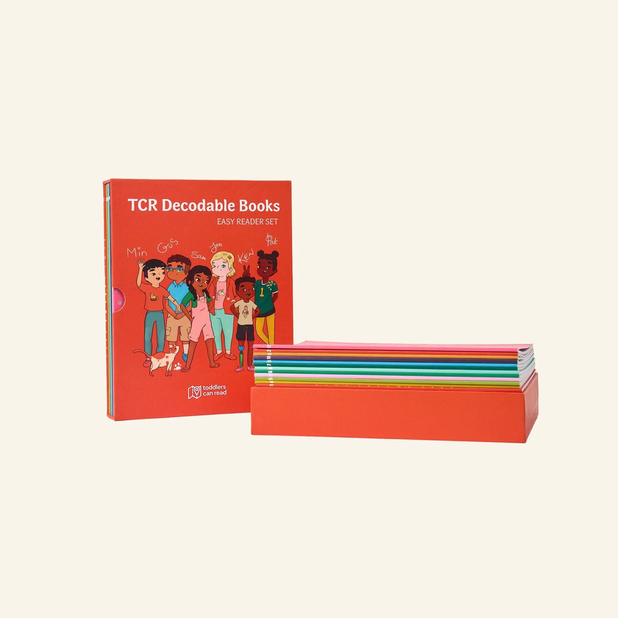 TCR Decodable Books Set 1 | 12 Phonics-Based Early Reader Books with Parent Guide