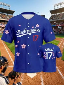 Shohei Ohtani #17 Dodgers "Sakura" Baseball Jersey — Los Angeles Team-Style Trendy Cardigan Jersey. An exclusive fan item—the perfect gift for baseball enthusiasts and fans!