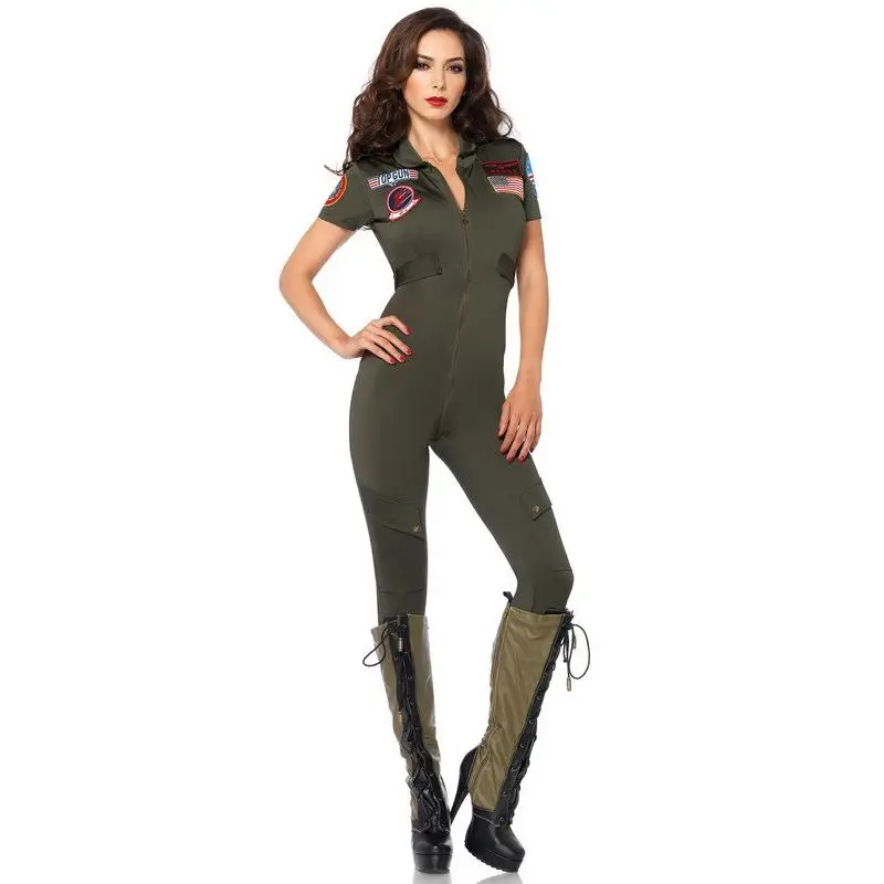Top Gun Flight Suit Sexy Pilot Costume