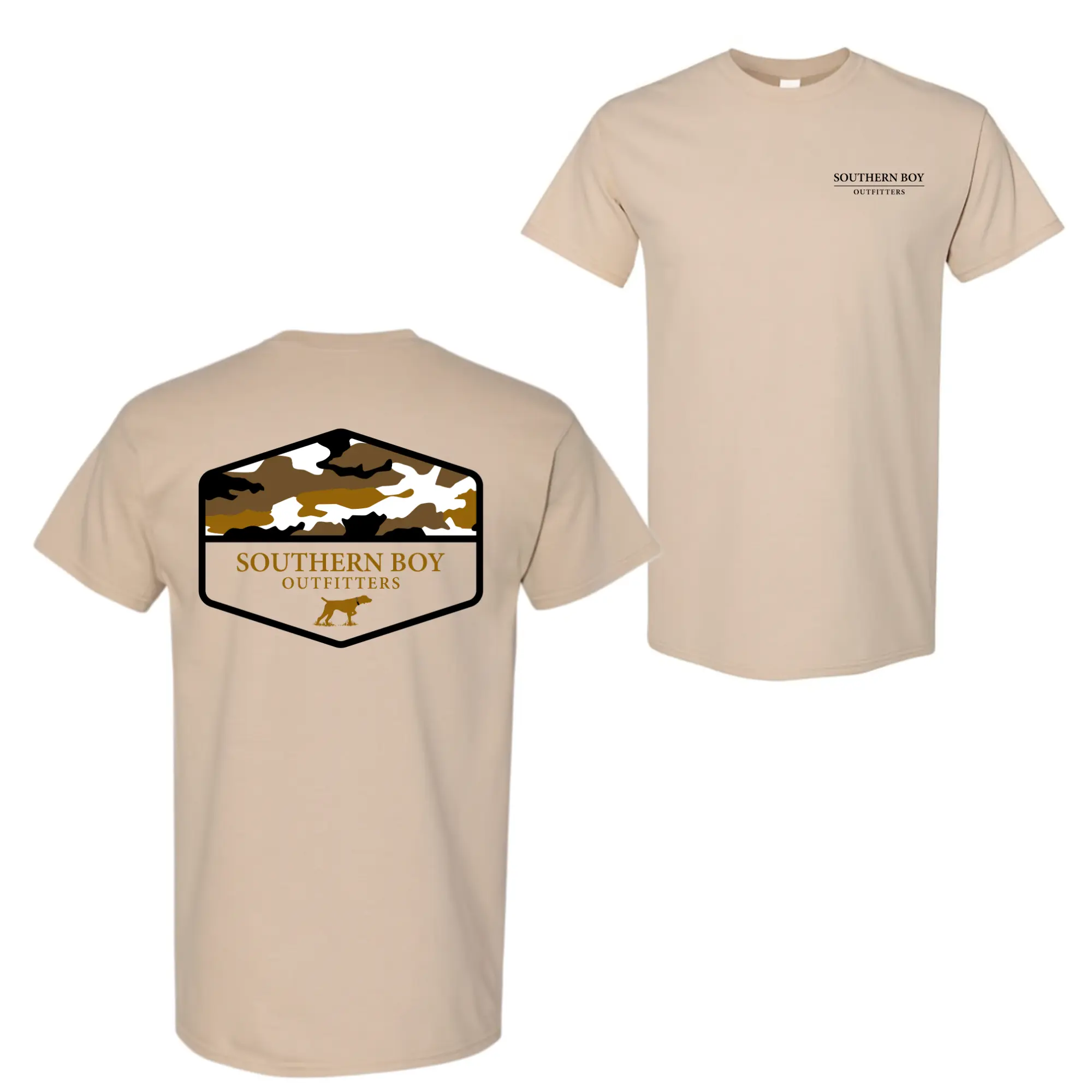 Camo Badge Hunting Dog T-Shirt, Retro Outdoor Graphic Tee for Men Women, Vintage Hunting Dog Shirt, Country Lifestyle Casual Streetwear, Classic Camo Apparel, Men’s T-Shirts, Men’s T Shirt, Good Graphic Tees