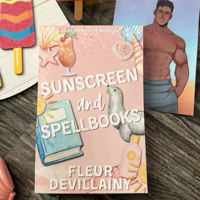 Sunscreen and Spellbooks Limited Edition Signed Novella - Paperback Special Edition, Pink Pages, Romance Literature Book, Bookseries for Fans of Paranormal Romantic Comedy