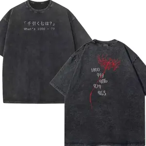 Embroidered Anim3 Shirt, One-Eyed King, Black Reaper Top, Graphic tee, Fashion Cotton, Streetwear, Top Menswear Womenswear 6