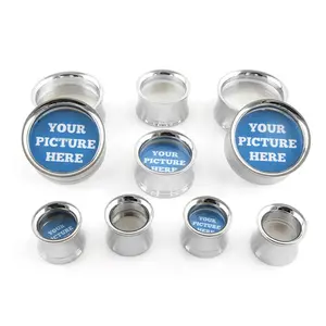 Custom Image Stainless Steel Plugs