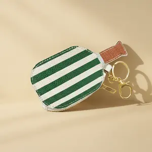 Pickleball Keychain Bag Charm Coin Pouch - Sports Mini Bag for Women, Perfect Gift for Team
