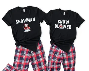 Funny Christmas Couple Shirt, Gifts For Xmas, Snowman T-Shirt, Snow Blower T-Shirt, Xmas Party Matching Shirt, Winter Holiday Shirt