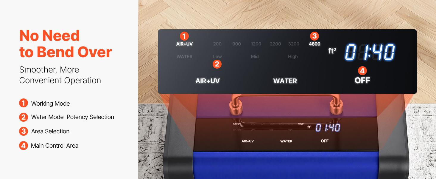 【Spotlight Day】VEVOR Ozone Generator, 60000mg/h Commercial Ozone Machine, with 15s Delayed Start & Dual-Hose Water Mode & LCD Touchscreen, Industrial Deodorizer for Car, Smoke, Home Odors, Up to 4800 sq.ft 【Spotlight Day】VEVOR Ozone Generator, 60000mg/h Commercial Ozone Machine, with 15s Delayed Start & Dual-Hose Water Mode & LCD Touchscreen, Industrial Deodorizer for Car, Smoke, Home Odors, Up to 4800 sq.ft