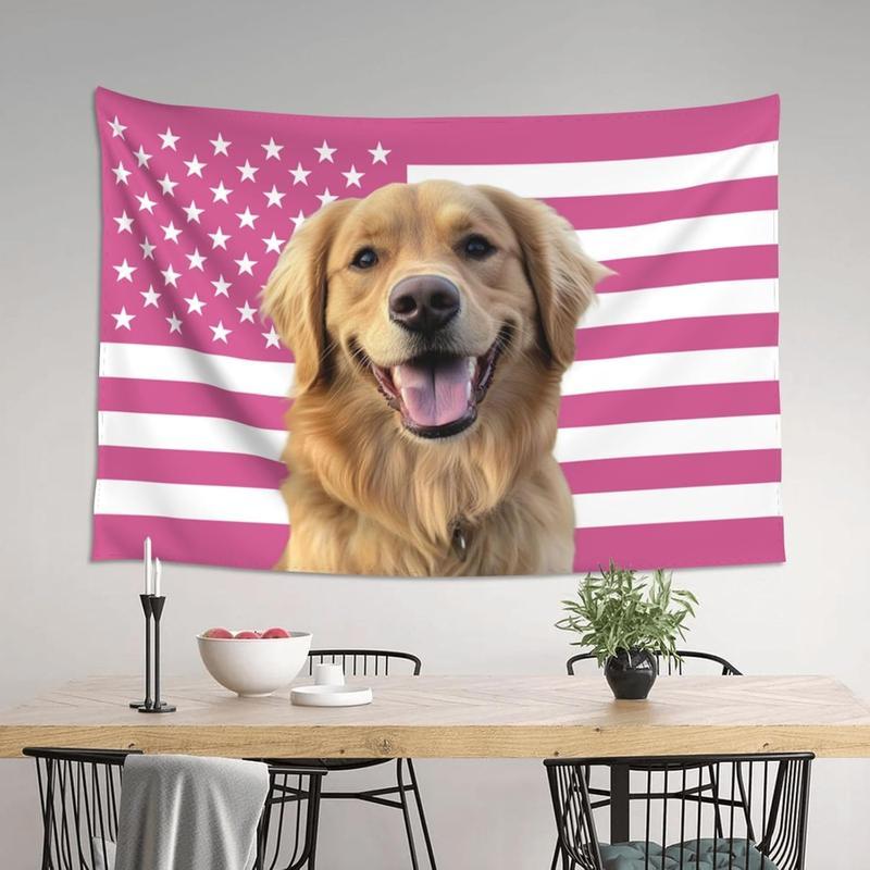 Custom American Flag 3x5 Ft - Pink American Flag Customizable Design Your Photo Personalized Tapestry Banner Bedroom Decoration