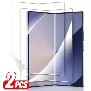 Two-Pack 999D Hydrogel Film for Samsung Galaxy Z Fold7 Z Fold6 5g, HD Transparent Screen Protector, Scratch-Resistant, No Fingerprint