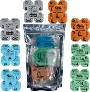 Wonder Wafers 40 Pack  Air Fresheners - 4 Scent Bundle Variety Pack: Nu ,  Leather, Clean , and Fresh N Clean - 10 Individually Wrapped Wafers of Each Scent!