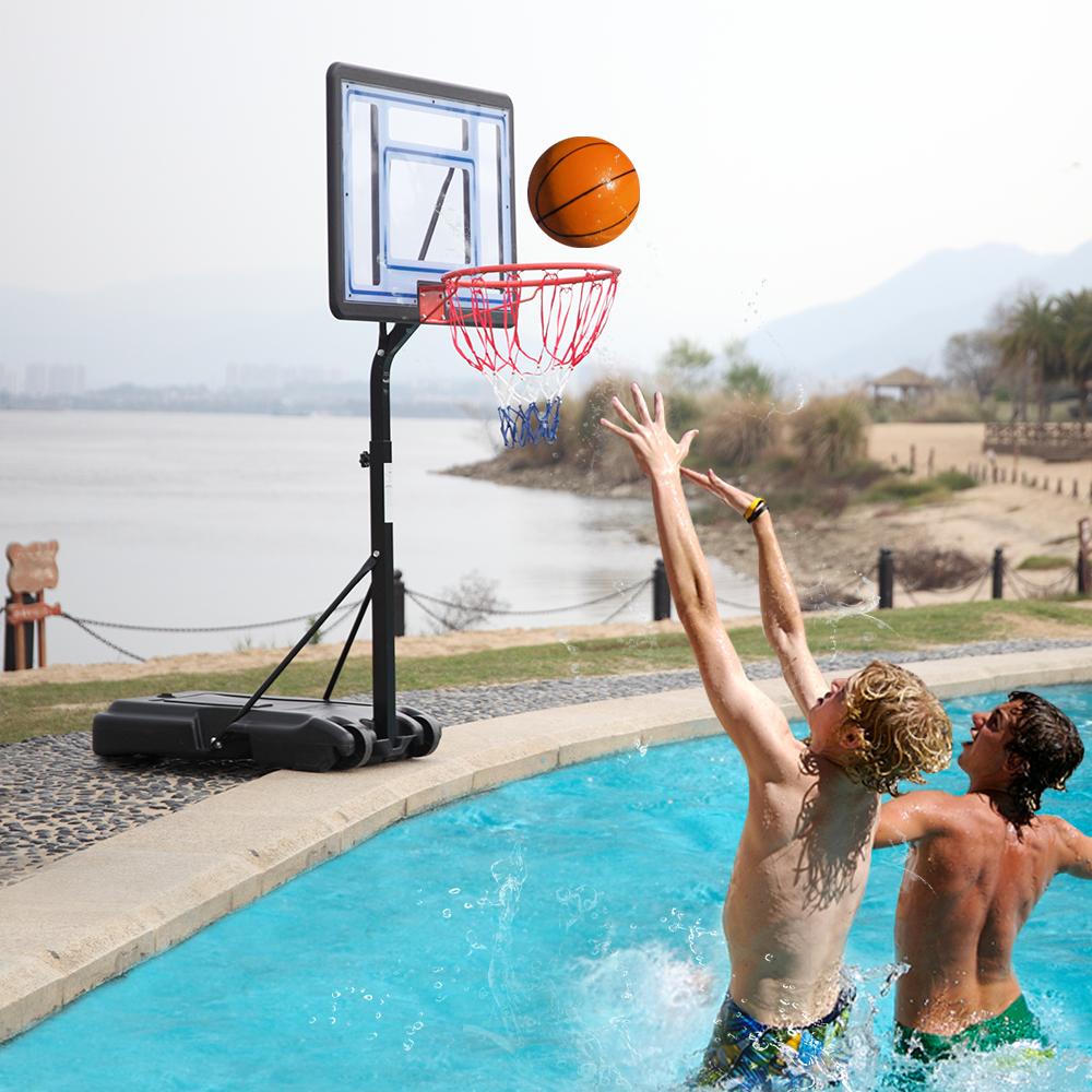 PEXMOR Pool Basketball Hoop & vplleyball Poolside, Portable for Swimming Pool, Upgraded Water Basketball Backboard Stand for Pool Indoor Outdoor