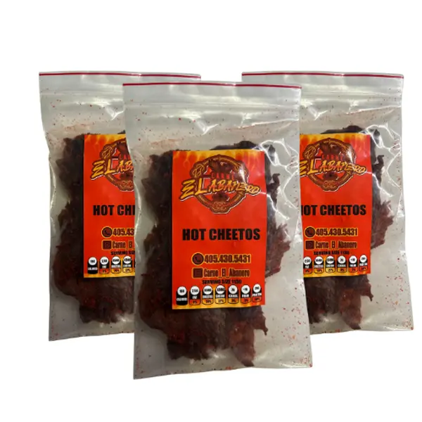 El Abanero Hot Cheetos 12oz Total (3 pack Party Pack) beef jerky